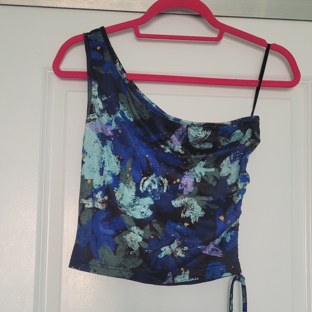 Multicolor One Shoulder Top